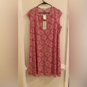 Hudson + Harper Cap Sleeve Red Printed A-Line Mini Dress